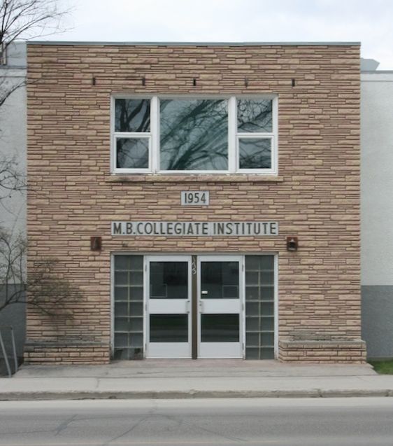 Mennonite Brethren Collegiate Institute, Winnipeg, MB. Source: http://www.winnipegarchitecture.ca/.
